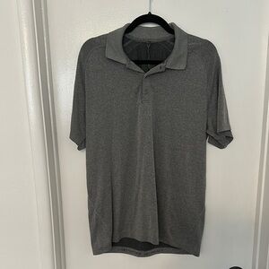 Lulu Lemon Mens Grey Polo Collar Shirt Size Large